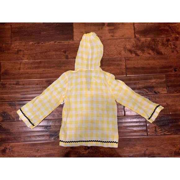 Marysia Bumby Yellow & White Plaid Hooded Cover-Up Top, Size 4, NWT! - Picture 7 of 10